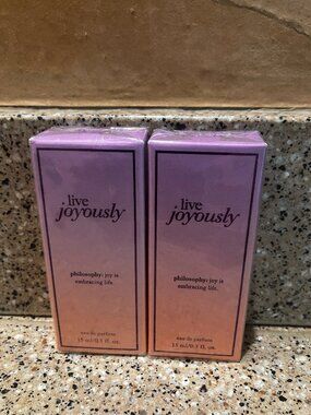 Philosophy Set of 2 Live Joyously Spray Eau De Parfume Fragrance. NIB!